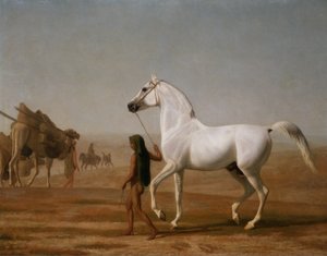 De Wellesley Grijze Arabier Geleid door de Woestijn door Jacques Laurent Agasse